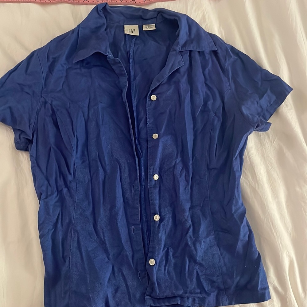 Vintage blue 100% cotton button down